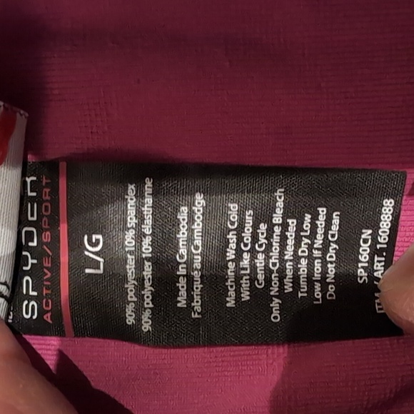 L :Spyder Active wear 1/4 Zip Top - Picture 9 of 11